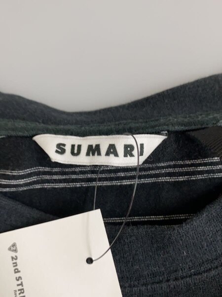 SUMARI(シュマリ) / Tシャツ/2/HEMCODE BORDER T-SHIRT/コットン/BLK
