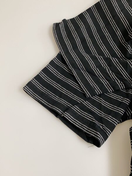 SUMARI(シュマリ) / Tシャツ/2/HEMCODE BORDER T-SHIRT/コットン/BLK