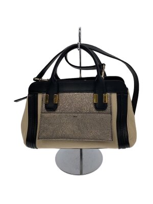 中古】 中美品 クロエ Chloe ビジネスバッグ ハンド ツイード ブラウン 
