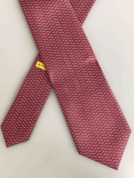 ブルガリ セッテピエゲ ネクタイ レッド BVLGARI ブルガリ ネクタイ