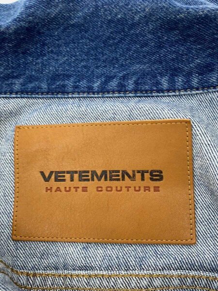 VETEMENTS(ヴェトモン) / ロゴデニムジャケット/Gジャン/S/デニム/総柄 