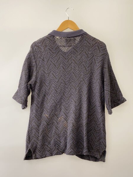 YOKE(ヨーク) / 23SS/HERRINGBONE MESH SHIRT/2/コットン/パープル 