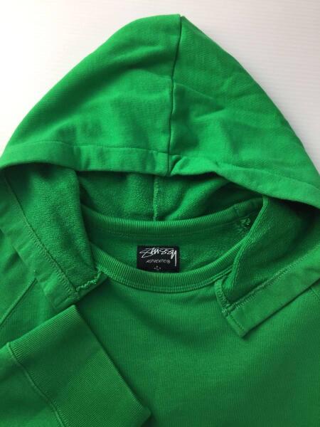 stüssy グリーン フード付きパーカー フード付きパーカー グリーン 