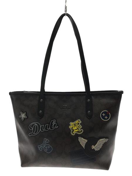 COACH(コーチ) / ヴァーシティパッチワーク/トートバッグ/レザー/BRW 