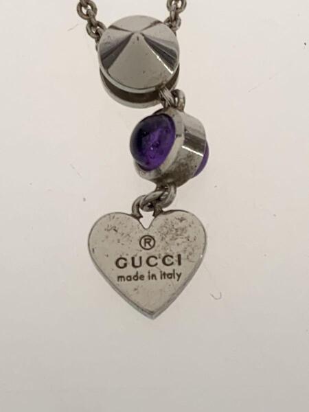 GUCCI(グッチ) / ハートネックレス_AG925×パープルクリスタル_シルバー 