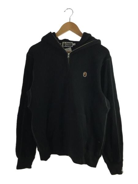 A Bathing Ape フルジップパーカー ワンポイントロゴ 黒 M A BATHING