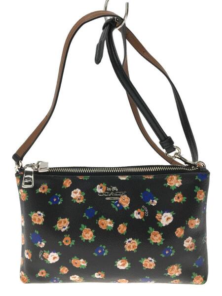 COACH(コーチ) / ショルダーバッグ/レザー/BLK/花柄/F57628 | 中古品の