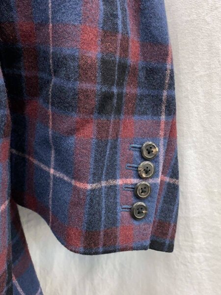 LAD MUSICIAN / 16AW/MAXI CHESTER COAT/チェスターコート/44/ウール/BLU/チェック/2216-334 LAD MUSICIAN(ラッドミュージシャン) / 16AW/MAXI CHESTER COAT