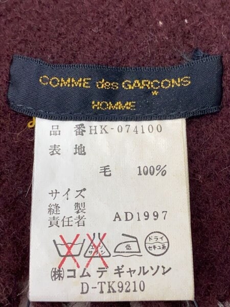 COMME des GARCONS HOMME / 90s/田中オム/AD1997マフラー/ウール/BRD/千鳥格子/メンズ/HK-074100// COMME des GARCONS HOMME(コムデギャルソンオム) / 90s/田中オム