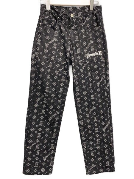 SUPPLIER(サプライヤー) / MONOGRAM DENIM PANTS/ボトム/S/デニム/BLK 