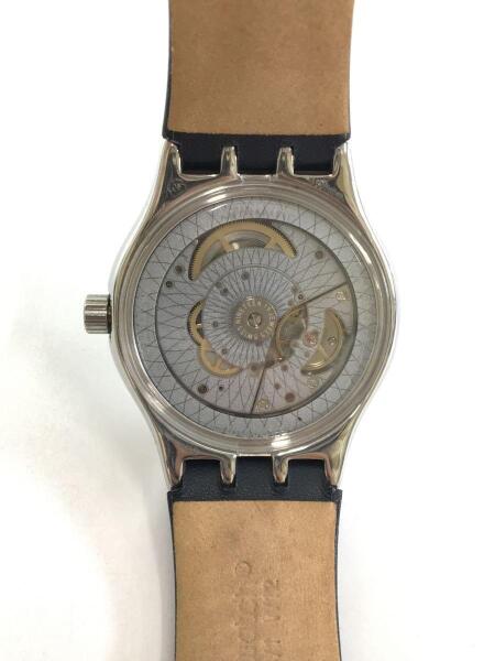 SWATCH(スウォッチ) / 自動巻腕時計/アナログ/レザー/NVY/NVY/SISTEM