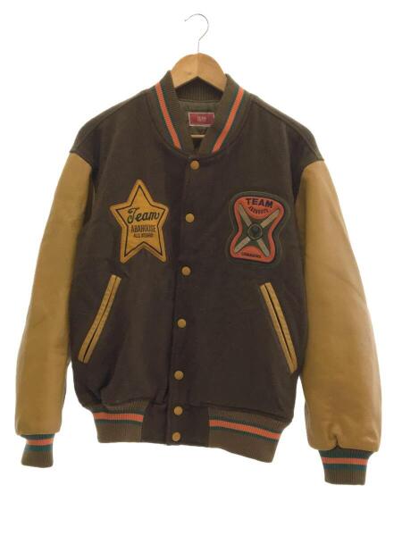 ABAHOUSE / スタジャン/FREE/ウール/BRW/053063 ABAHOUSE(アバハウス) / スタジャン/FREE/ウール/BRW/牛革袖/毛玉有り