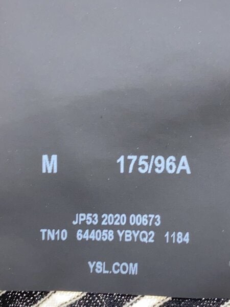 SAINT LAURENT(サンローラン) / Tシャツ/M/コットン/BLK/ボーダー/JP53