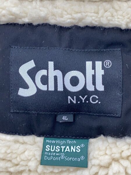 Schott / フライトジャケット/--/ポリエステル/BLK/無地/3172040 Schott(ショット) / フライトジャケット/--/ポリエステル/BLK/無地