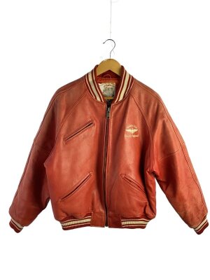 AVIREX アヴィレックス レザースタジャン レザージャケット ブラウン XS AVIREX アヴィレックス レザースタジャン レザージャケット ブラウン XS