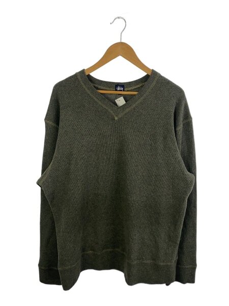 【超希少】90s 紺タグ old stussy ニット セーター y2k STUSSY(ステューシー) / 90S/紺タグ/OLD STUSSY/Vネックニット/USA製