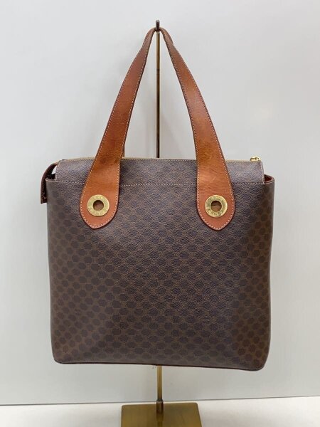 CELINE(セリーヌ) / ハンドバッグ/トートバッグ/マカダム柄/レザー/BRW 