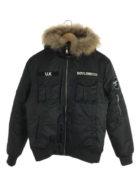 BOY LONDON◆フライトジャケット/M/ポリエステル/BLK BOY LONDON(ボーイロンドン) &frasl; MA-1&frasl;リバーシブル フライトジャケット