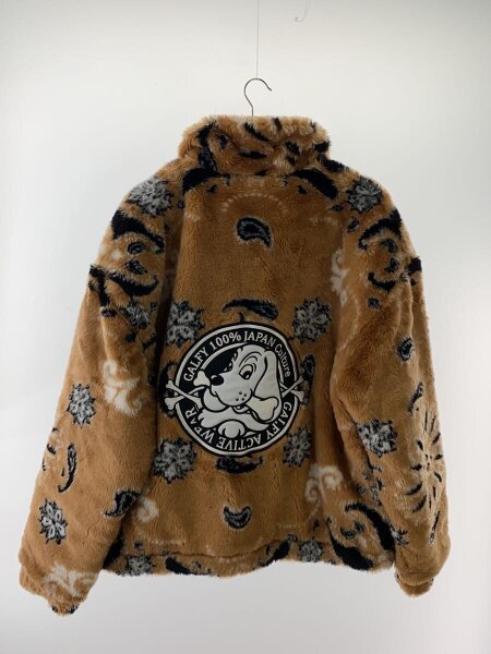 GALFY / タグ付/わふわバンダナブルゾン/フリースジャケット/XL/ポリエステル/BRW GALFY(ガルフィー) / タグ付/わふわバンダナブルゾン/フリース