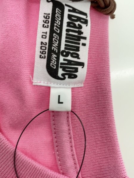 A BATHING APE(アベイシングエイプ) / Tシャツ/L/コットン/PNK