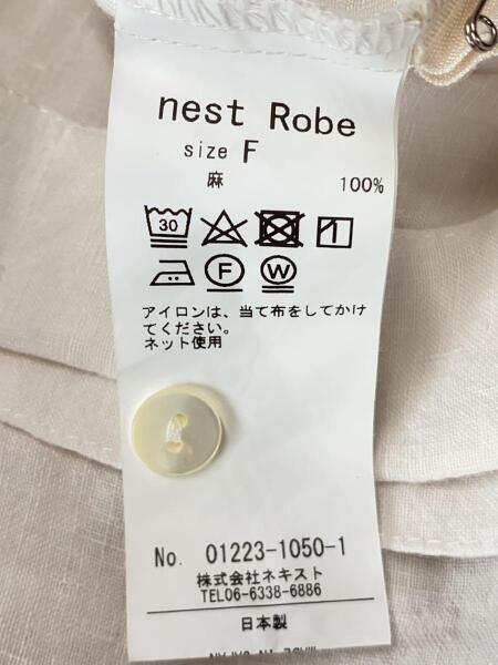 nest Robe(ネストローブ) / 7分袖ブラウス/FREE/リネン/WHT/無地 