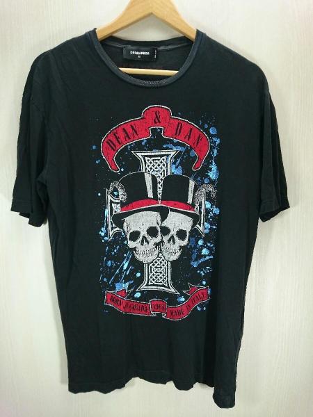 DSQUARED2(ディースクエアード) / Tシャツ/M/ブラック/黒/DEAN&DAN 