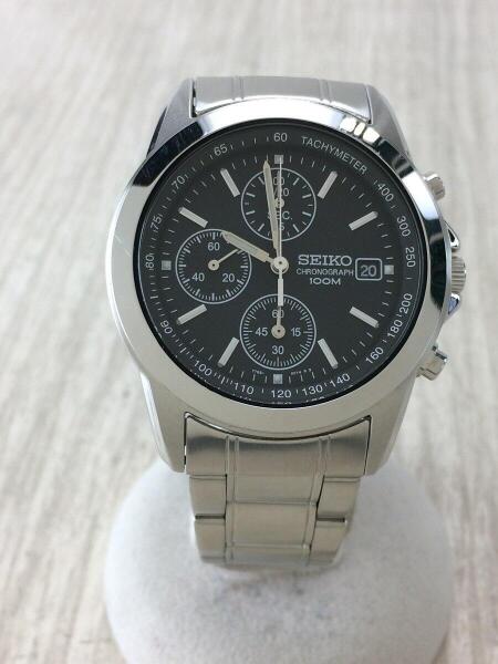 SEIKO(セイコー) / クォーツ腕時計/アナログ/ステンレス/BLK/SLV/7T92 
