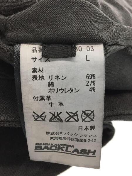 backlash バックラッシュ リネンベスト Lサイズ ブラック ISAMU
