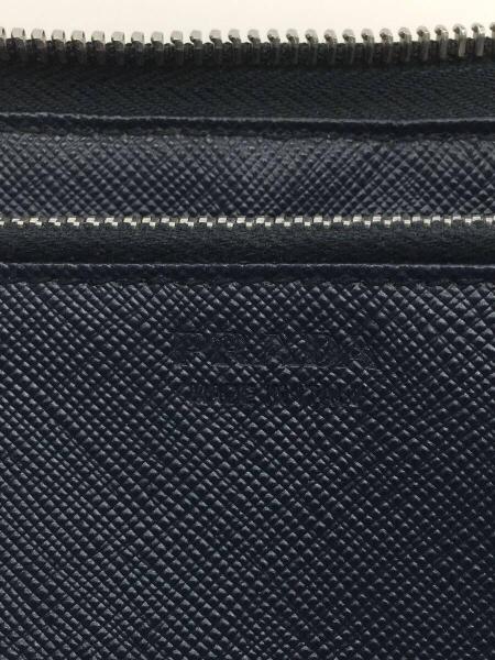 PRADA(プラダ) / 長サイフ/牛革/NVY/ハイブランド/ラウンドジップ