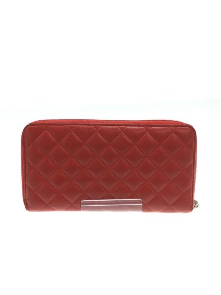 CHANEL(シャネル) / 長財布/マトラッセ/ココマーク/レザー/レッド 