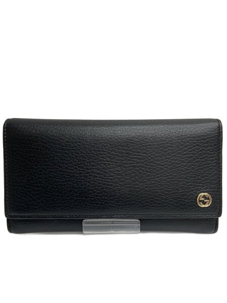GUCCI グッチ グッチシマ Wホック 長財布 ブラック レザー 即日発送 