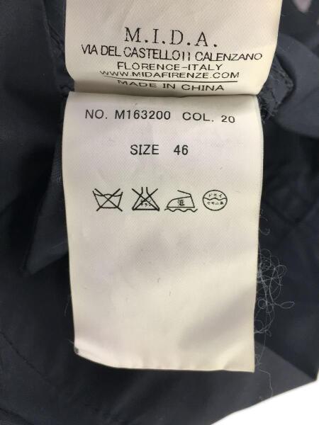 M.I.D.A. / ダウンジャケット/46/ナイロン/BLK/無地/M163200/擦れ有/汚れ有 M.I.D.A.(ミダ) / ダウンジャケット/46/ナイロン/BLK/無地/M163200