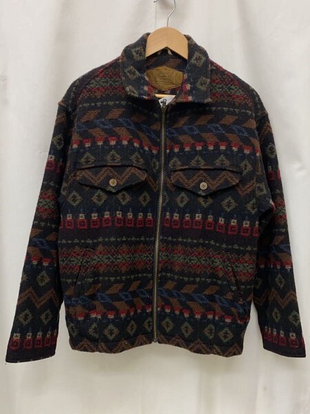 Woolrich(ウールリッチ) / 90s USA製総柄ジャケット/S/ウール/BLK/uwg 