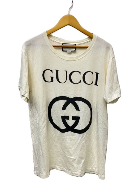 GUCCI(グッチ) / インターロッキングGプリント/Tシャツ/M/コットン/CRM 