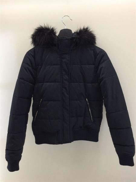 ZARA(ザラ) / ダウンジャケット/M/ポリエステル/ブラック/無地/ファー