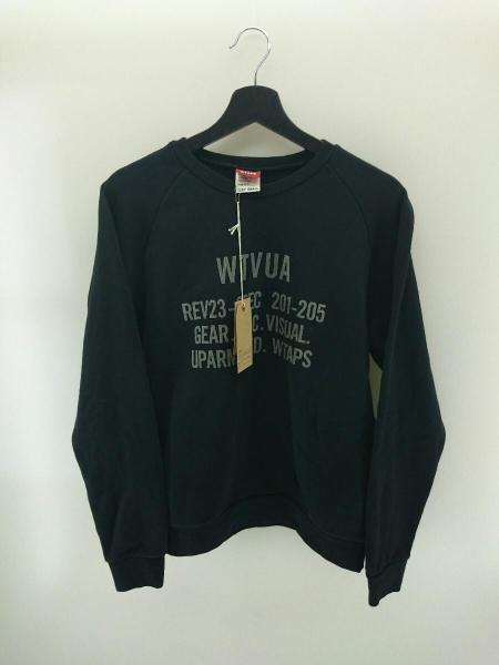 WTAPS(ダブルタップス) / スウェット/S/コットン/ネイビー/ダブル 