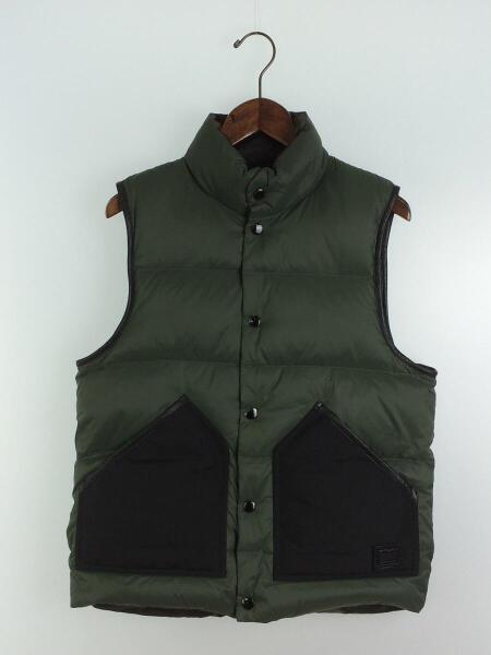 COACH(コーチ) / ダウンベスト/S/ナイロン/カーキ/コーチ/リバーシブル