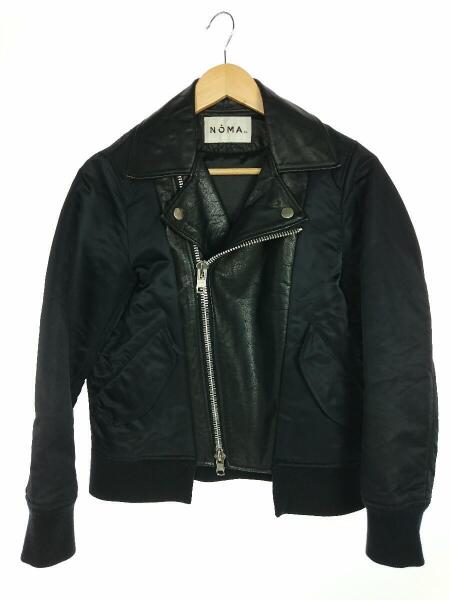 NOMA t d ノーマティーディー ダブルライダースジャケット 1 ナイロン レザー切替 デザイナーズ 古着の販売・通販なら