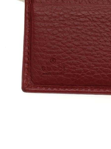 GUCCI(グッチ) / 2つ折り財布/レザー/RED/プチマーモント/ダブルG/W