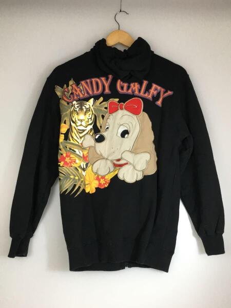 GALFY / 90s/ジップパーカー/FREE/コットン/BLK GALFY(ガルフィー) / ジップパーカー/FREE/コットン/BLK | 古着の販売