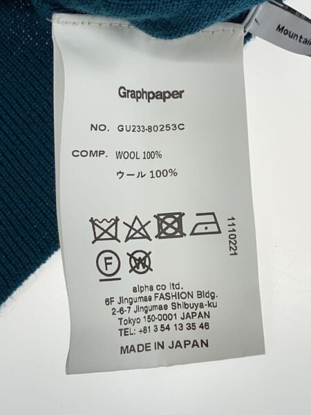 Graphpaper(グラフペーパー) / セーター(薄手)/FREE/ウール/GRN/無地