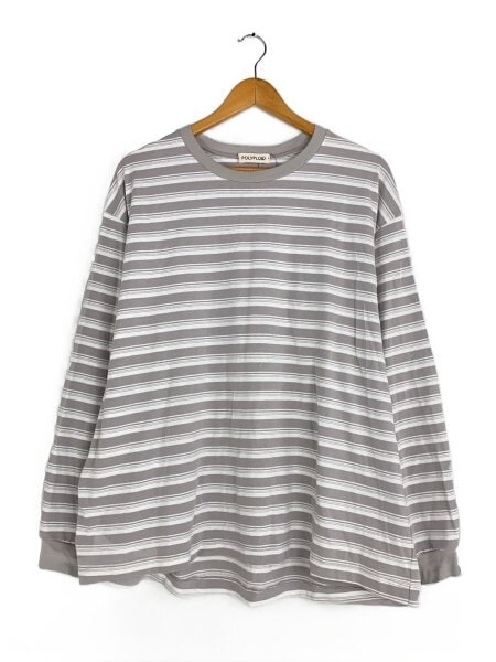 POLYPLOID(ポリプロイド) / 長袖Tシャツ/2/コットン/グレー/ボーダー