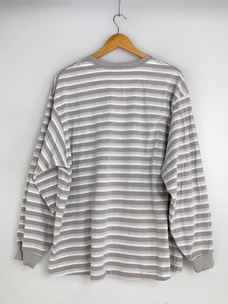 POLYPLOID(ポリプロイド) / 長袖Tシャツ/2/コットン/グレー/ボーダー