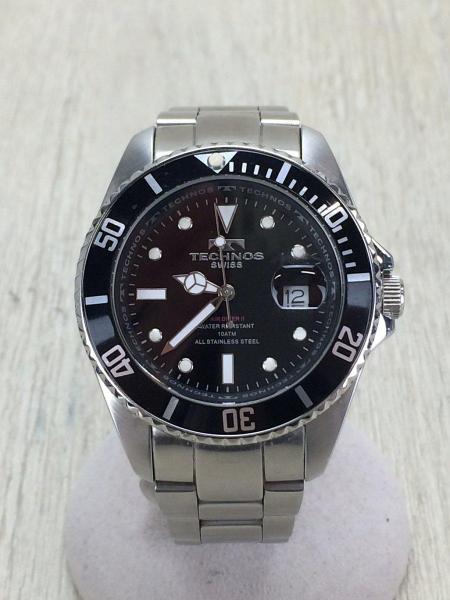 Technos テクノス ダイバーズタイプ クォーツ腕時計 アナログ Blk Slv Tam629 セカンドストリート 衣類 家具 家電等の買取と販売ならセカンドストリート お問い合わせ番号