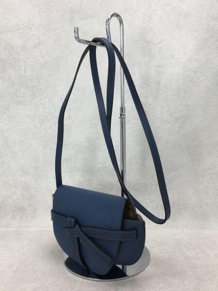 LOEWE(ロエベ) / ゲートミニショルダーバッグ/レザー/BLU/無地 | 中古