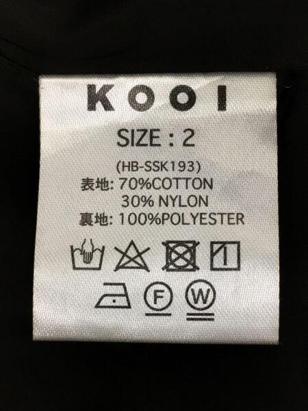 KOOI(コーイ) / KOOI/コート/2/コットン/ブラック/HB-SSK193 | 古着の