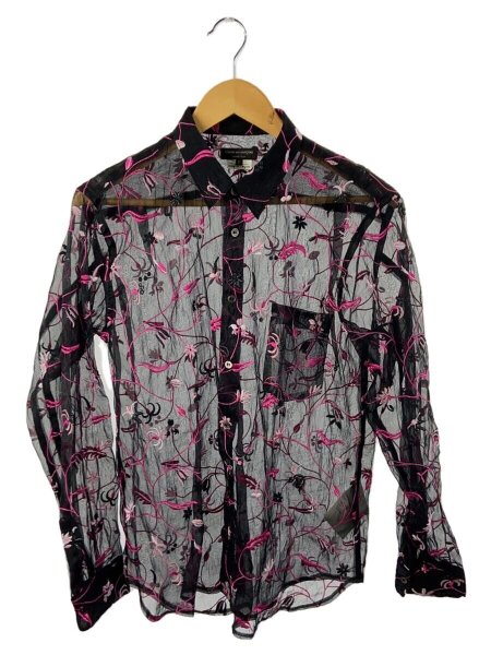 コムデギャルソンオムプリュス シアーシャツ シースルー 花柄 ポリエステル