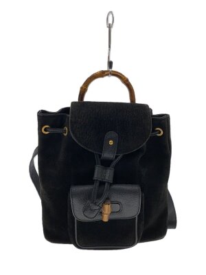 GUCCI(グッチ) / シルバー金具/キャンバス/リュック/ナイロン/BLK 