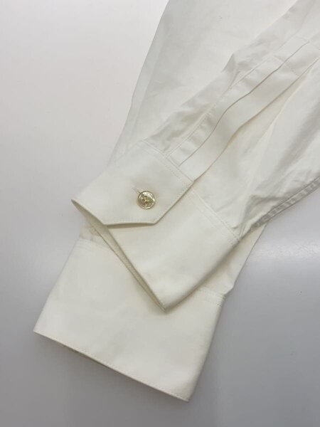 SAINT LAURENT(サンローラン) / 長袖シャツ/40/コットン/ホワイト/無地 