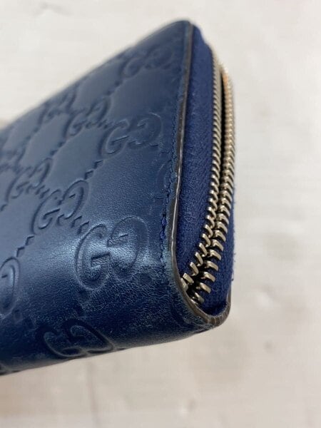 GUCCI(グッチ) / 長財布/レザー/ネイビー/総柄/メンズ | 中古品の販売 